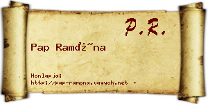 Pap Ramóna névjegykártya