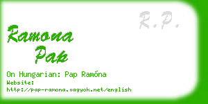 ramona pap business card